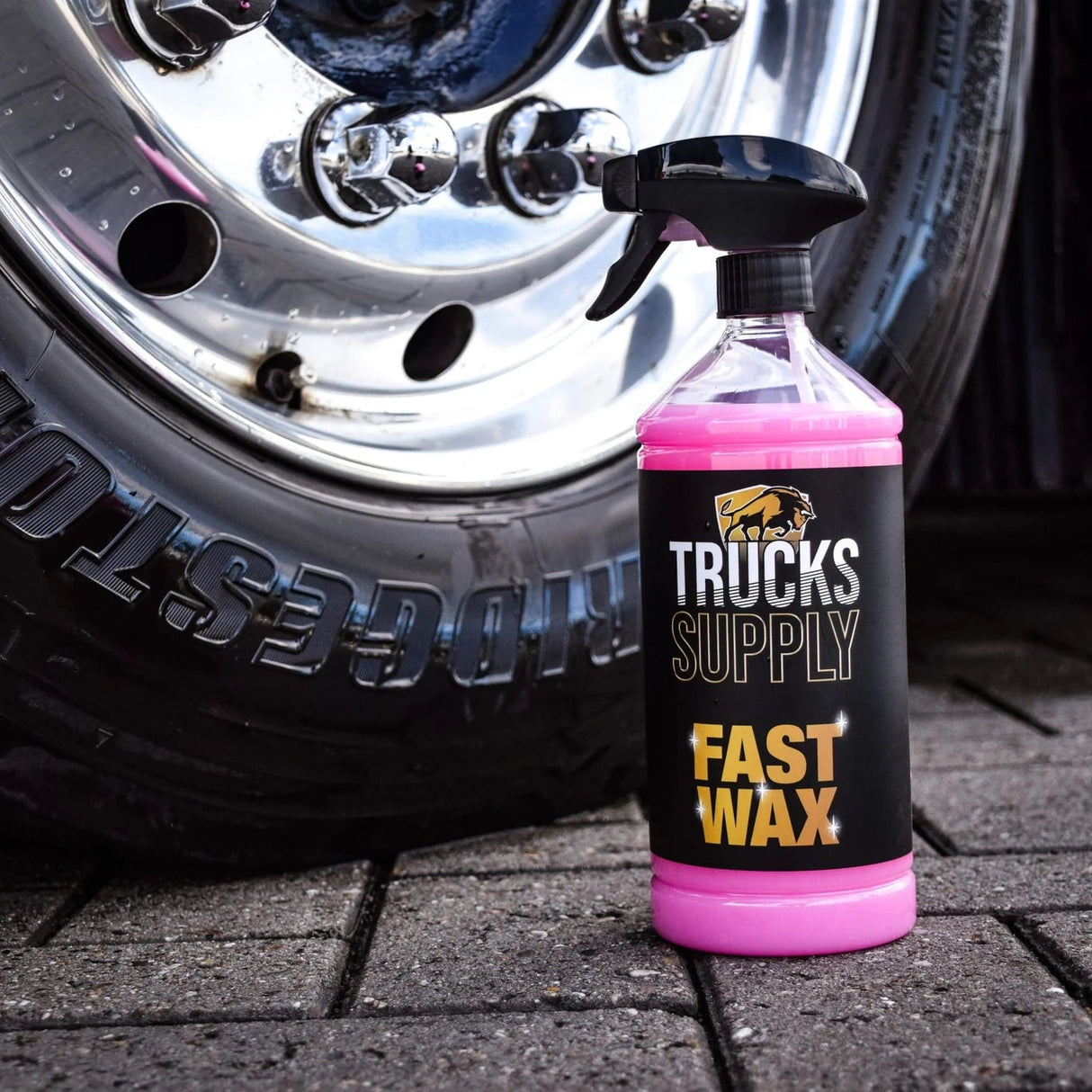 Fast Wax fles voor een Alcoa velg
