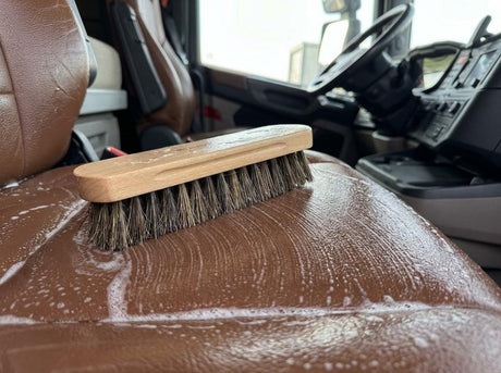 Premium Leather Brush 100% Horsehair - Truckssupply